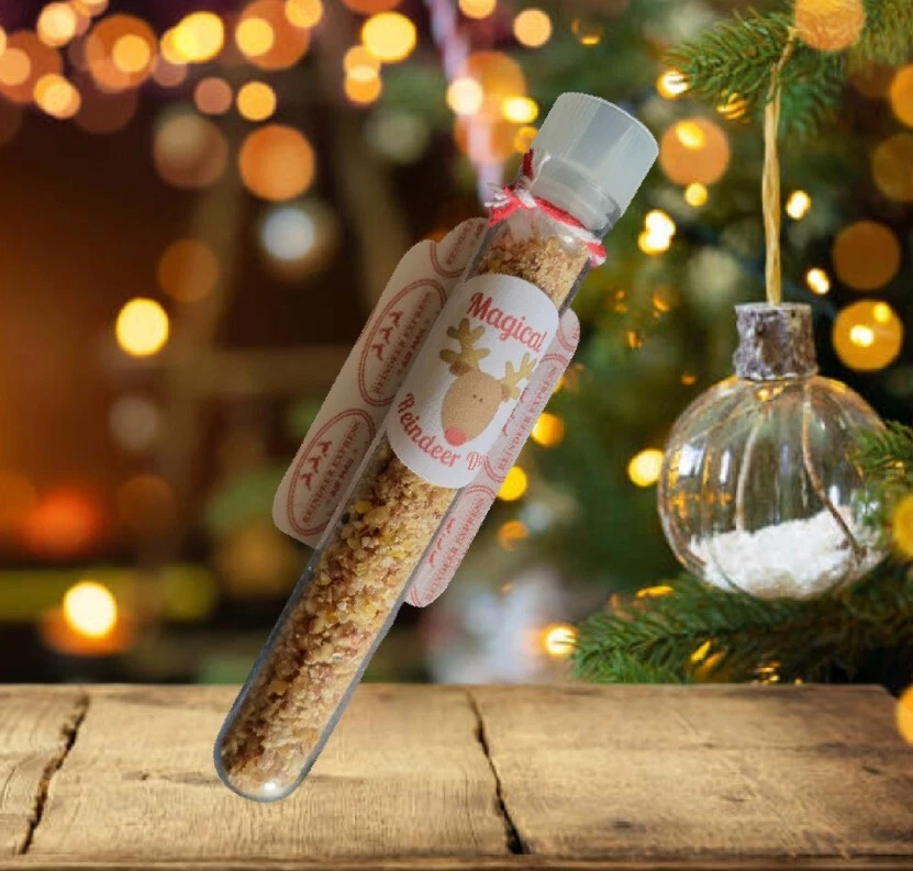 BEA GARDEN UK Magical Reindeer Food personalised sticker raindeer feed christmas children xmas
