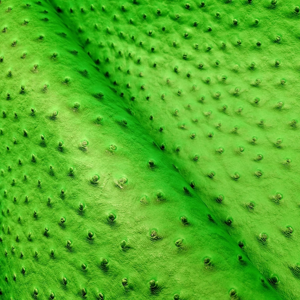 NEON GREEN OSTRICH VINYL GOOSEBUMP LIME MONSTER SKIN FABRIC 54" BY THE YARD - Image 2 of 4