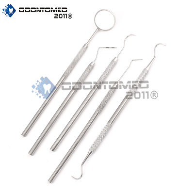 Dental Hygiene Kit 3-Piece Set: Tartar Scaler, Probe #9, Mirror & 23 Cleaner
