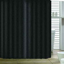 Grind Arenaceous Black 3D Shower Curtain Waterproof Fabric Bathroom Decoration