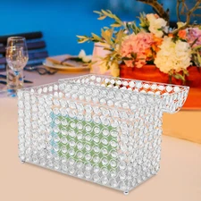 WEDDING CARD BOX WITH HEART LOCK, MONEY CARD BOX,CLEAR, SILVER BEAUTIFUL MODERN