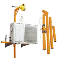 A/C AC Air Conditioner External Unit Lifting Tool Set w/ Hanger Pulley 10m Ropes