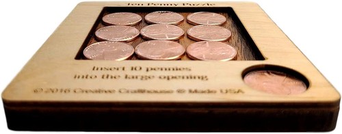 10 Penny Puzzle - Ein Kreisverpackungsproblem - Zehn neuwertige Pennies sind enthalten - Bild 7 von 8