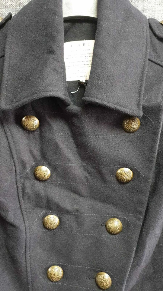 River Island Military Style Parade Jacket Navy UK 8 RRP £69.99 LN016 OO 14 - Image 2 of 4