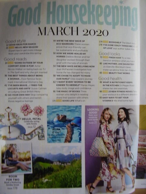 GOOD HOUSEKEEPING MAG MAR 2020 NICOLA WALKER JO GLANVILLE BLACKBURN SECOND SHELF — 第 3/4 张图片