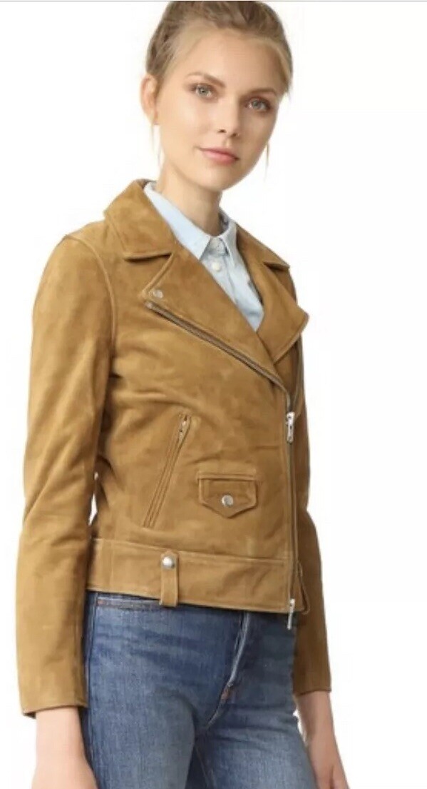 ジャケット SUEDE JACKET Madewell Moto Suede Jacket Tan Women's Sz Med NWOT | eBay