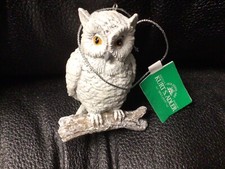 Kurt Adler Christmas White Owl On branch Ornament New 3