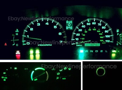 Green Cluster + Climate Control + Ring LED Bulbs for Toyota 4Runner 2001-2002