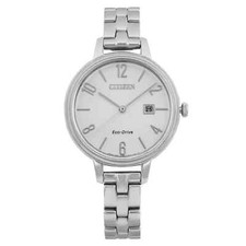 Citizen Womens EW2440-53A Eco-Drive Chandler 31mm Stainless Steel Date Watch
