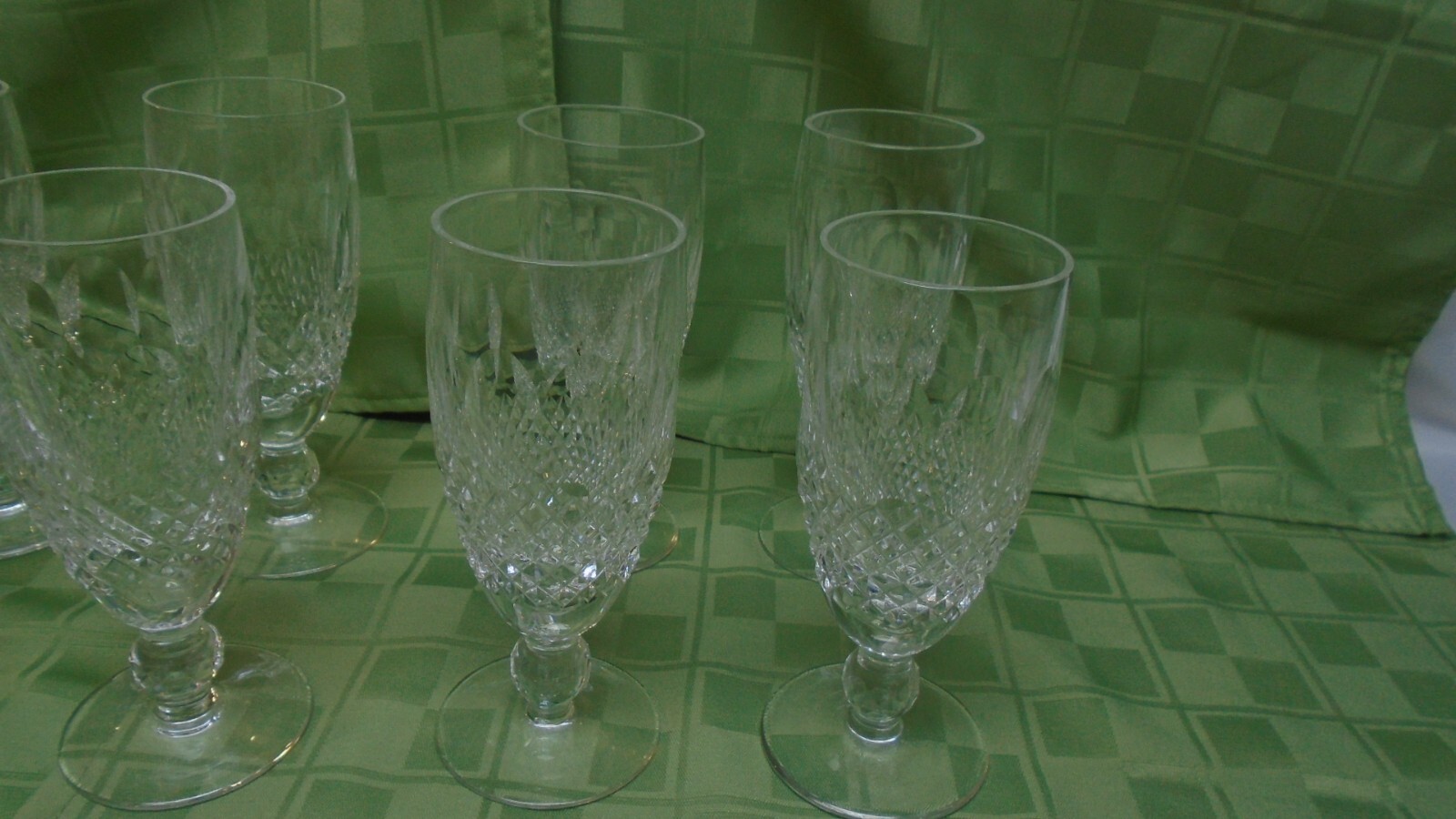 Set 8 VTG MINT Waterford Colleen Short Stem Continental Champagne
