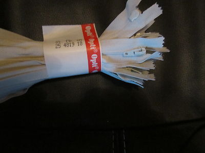 ( 1.50 / Piece) 4 zips pants & skirts opti length 18 cm cream (4x18C