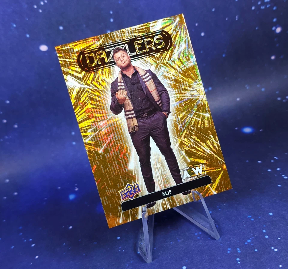 MJF 2023 UD AEW Orange Dazzlers Holofoil Wrestling Upper Deck - Image 4 of 4