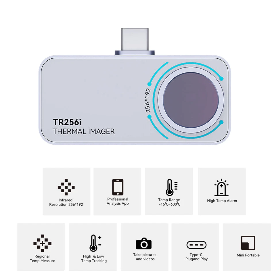 Mileseey  256*192 IR High Resolution Thermal Imaging Camera for Android Portable - Image 3 of 4