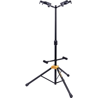 Hercules Double Guitar Stand, Auto Grip System, Foldable Backrest, GS422B PLUS