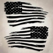 American Flag Distressed Decal Sticker Compatible With Jeep Chevy Hood Big Size