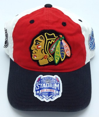 NHL Chicago Blackhawks 2014 Stadium Series LA NY Chicago Adult Adjustable Cap 