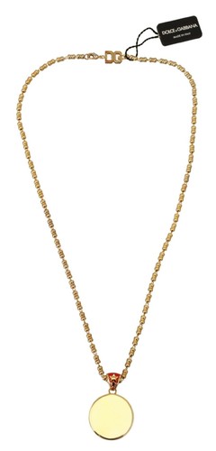 Dolce & Gabbana Gold Brass Chain SUPER PIG Pendant Logo Necklace - Picture 4 of 8