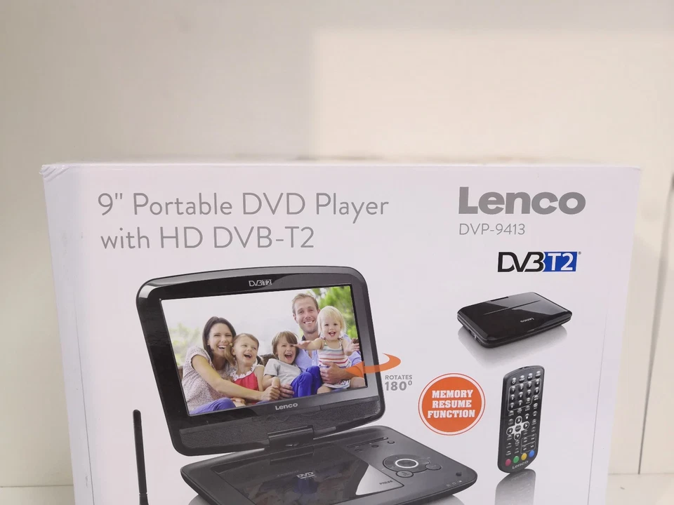 Lenco DVP-9413 , 9 `` Zoll Display Tragbar Akku DVD Player mit DVBT- 2 Fernbed. - Bild 3 von 4