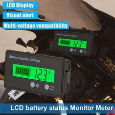 LCD Digital Display Battery Status Indicator Monitor Meter Gauge 12V/24V/36V/48V