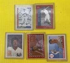 (5) MICKEY MANTLE Baseball Card Lot New York Yankees W/ Parallels, Press Proof..