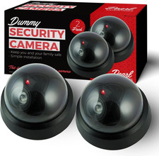 Dummy Fake Security Surveillance CCTV Dome Camera with One Red LED Light