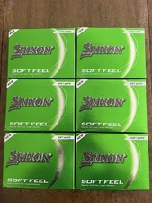 New 6 Dozen Srixon Soft Feel White Golf Balls - No Logos