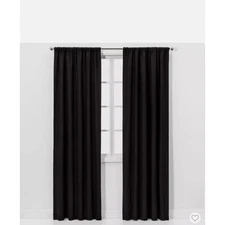 New Project 62 Black Henna Blackout (1) Curtain Panel - 63x50