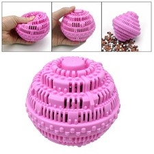 3xWashing Laundry Hair Remover Balls Anti-winding Washing Machine Ball Pink