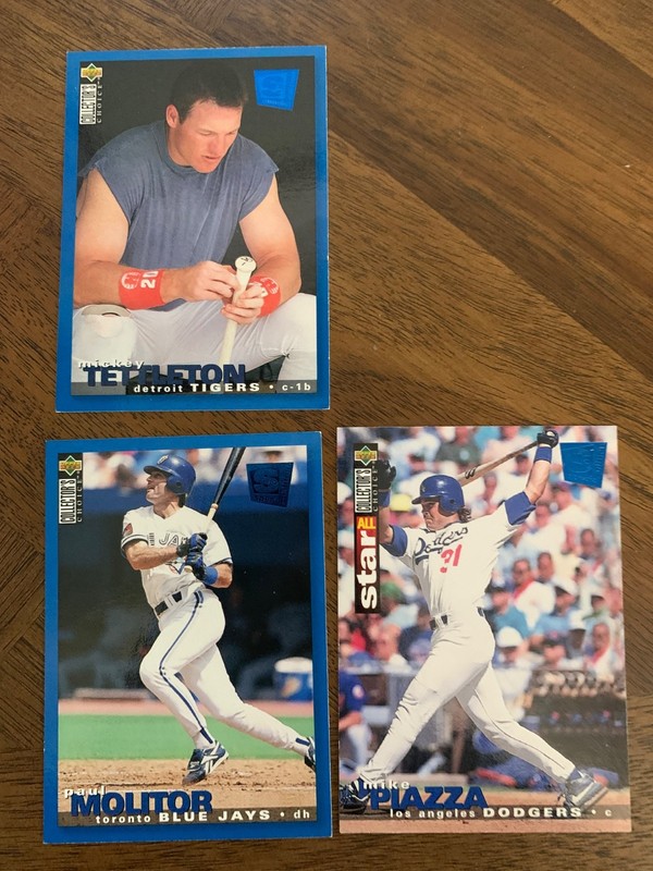 3 1994 Upper Deck Collector's Choice SE Mike Piazza, Paul Molitor, Tettleton