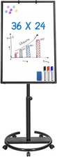 Mobile Whiteboard 36x24 Portable Magnetic Dry Erase Board with Stand Easel