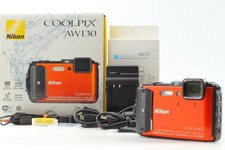  N MINT Box Nikon COOLPIX AW130 16.0MP 5x Zoom Digital Camera Orange From JAPAN