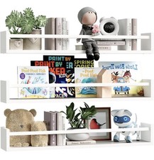 Fixwal Floating Nursery Shelves Set 24 Inch Set of 3, White