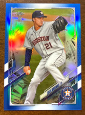 2021 Topps Chrome Baseball ZACK GREINKE /75 Blue Refractor Card #154 Astros