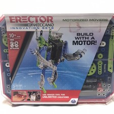 New - MOTORIZED MOVERS - ERECTOR Building SET Meccano 19602 - BUILD WITH A MOTOR