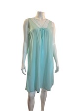Vintage 1960s Kayser Nightgown Sheer Blue Womens Medium
