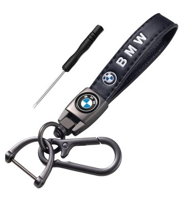 Luxus Leder Schlüsselanhänger Keyring Modern Schwarz BMW UK