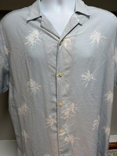 Allsaints Men s Relaxed Fit Bambusa Bamboo Leaf Shirt Small Pale Green SUMMER