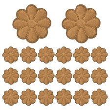20 Pc Toppe Ricamo Fiore 1.57 Pollici per Cucire o Ferro, Caffè