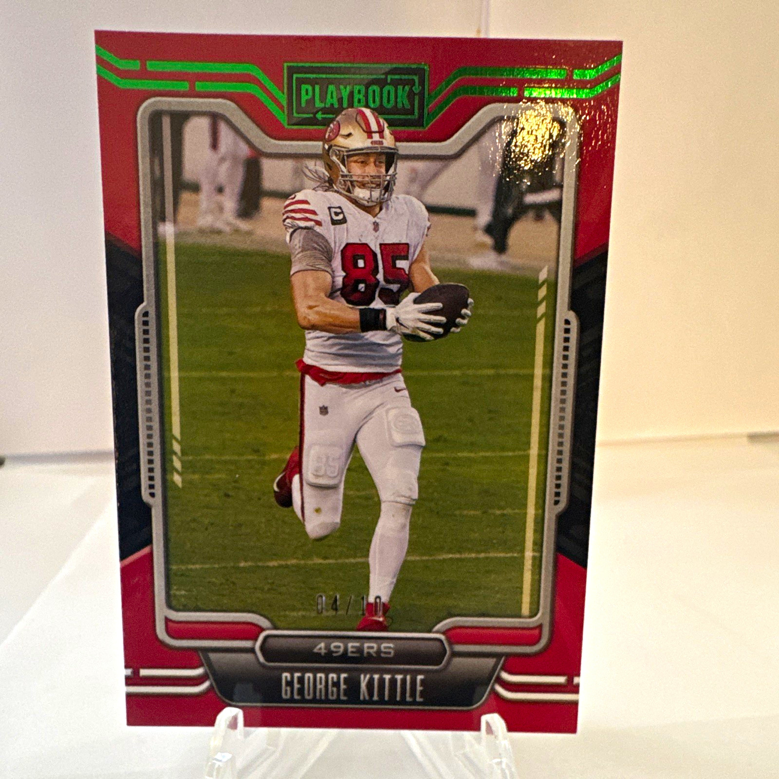 🔥Panini 2021 Playbook George Kittle #76 San Francisco 49ers green 4/10  SSP🔥