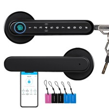 CATCHFACE Smart Fingerprint Lock - WiFi Enabled, Biometric Door Lock with Fre...