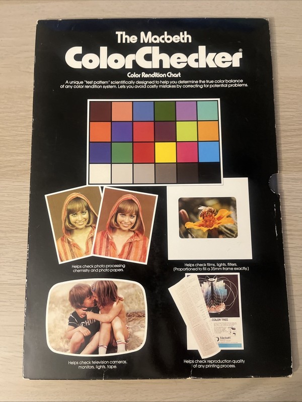 The Macbeth ColorChecker Color Rendition Chart March 1977 Used Vintage