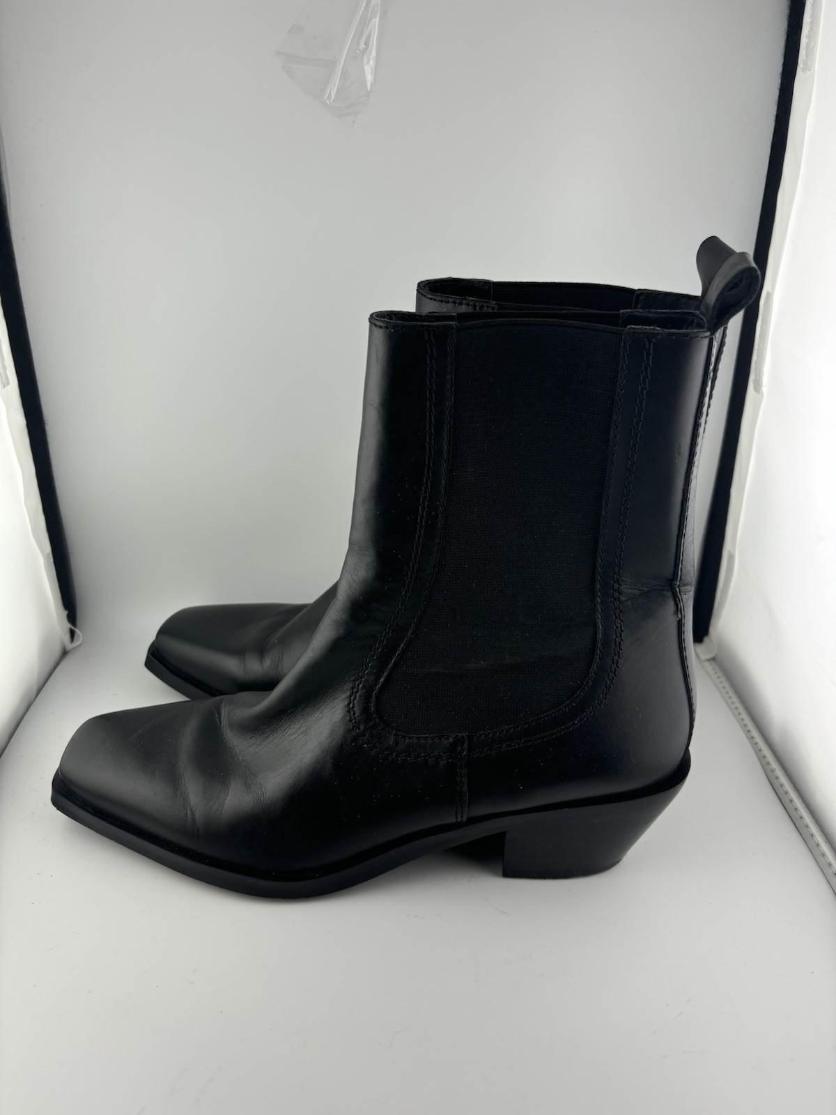 Nordstrom Chelsea boots Womens Size 9 Us Black Leather-image