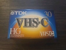 TDK VHS-C HG Ultimate 30 Camcorder Cassette Blank Recording Tape - NEW 