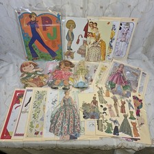 Huge Paper Doll Lot Vintage Modern Reproduction Mixed Artists Uncut Wardrobe