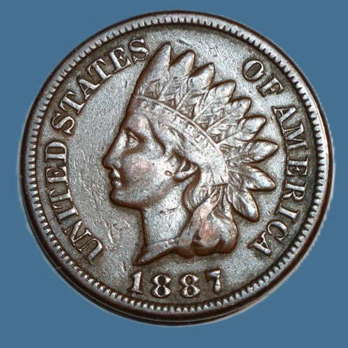 1887 Indian Head Cent Choice Fine / VF