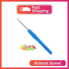 Vodiye Professional Extra Long 4mm Crochet Hooks, Ergonomic Handle Set for Begin