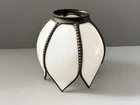 Vintage Pendant Slag Glass Tulip Flower 6 Panel Hanging Lamp Shade Tiffany Style