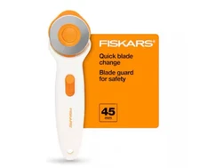 NEW Fiskars 45mm Rotary Cutter for Fabric Premium Steel Stick Fabric Cutter