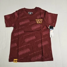 NFL Team Apparel Washington Commanders Logo Burgundy Shirt / Youth Medium 10-12