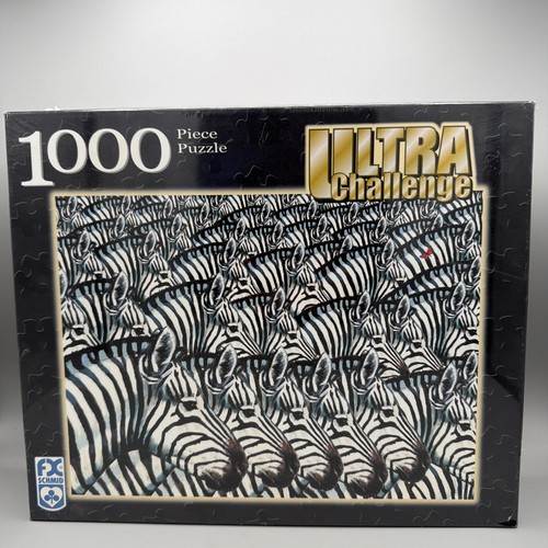 Zebra Puzzle 1000 PC New Sealed Shmuzzle Repeating Pattern Challenging FX Schmid - Picture 1 of 4